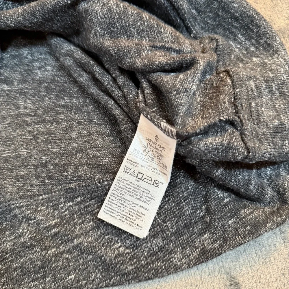 GAP Kids Heather Gray Hoodie Pullover Sweatshirt‎ Youth Size XL